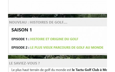 UNE NOUVEAU WIDGET SUR LE BLOG : HISTOIRES DE GOLF...